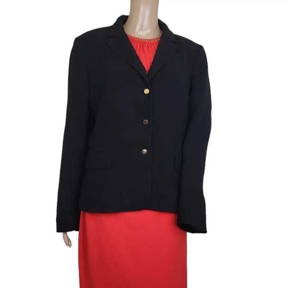 Tahari Arthur S. Levine Black Blazer 14 - Picture 1 of 6